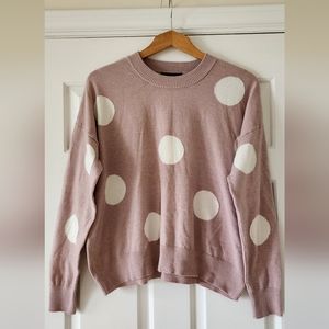 Pink & White Polka Dot sweater